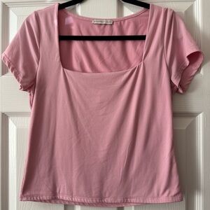 Square Neck Pink Women's Top